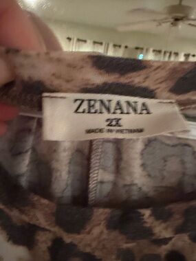 Zenana Women's Leopard Print Maxi Dress in Brown